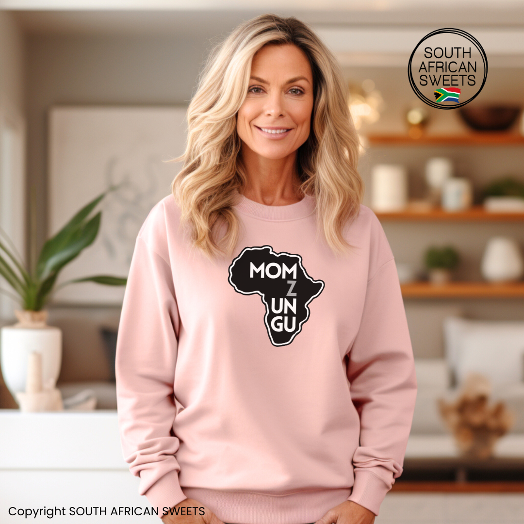 SWEATSHIRT Zambia Lusaka Mission (Pale Pink, almost Peach-Mom Zungu)