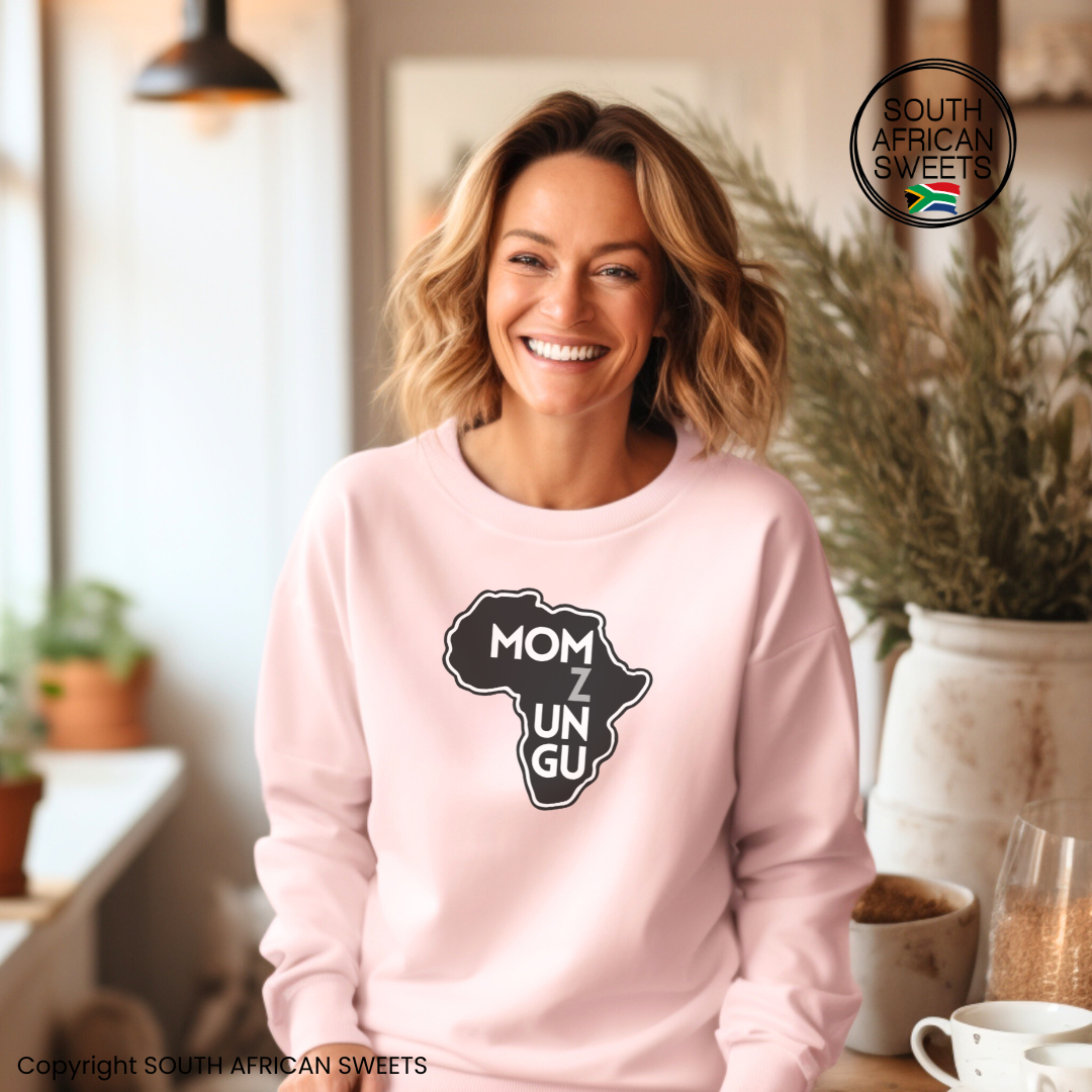 SWEATSHIRT Zambia Lusaka Mission (Pale Pink, almost Peach-Mom Zungu)