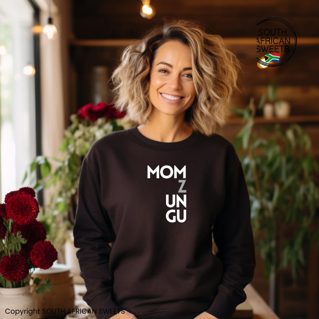 SWEATSHIRT Zambia Lusaka Mission (Black-Azungu Mom)