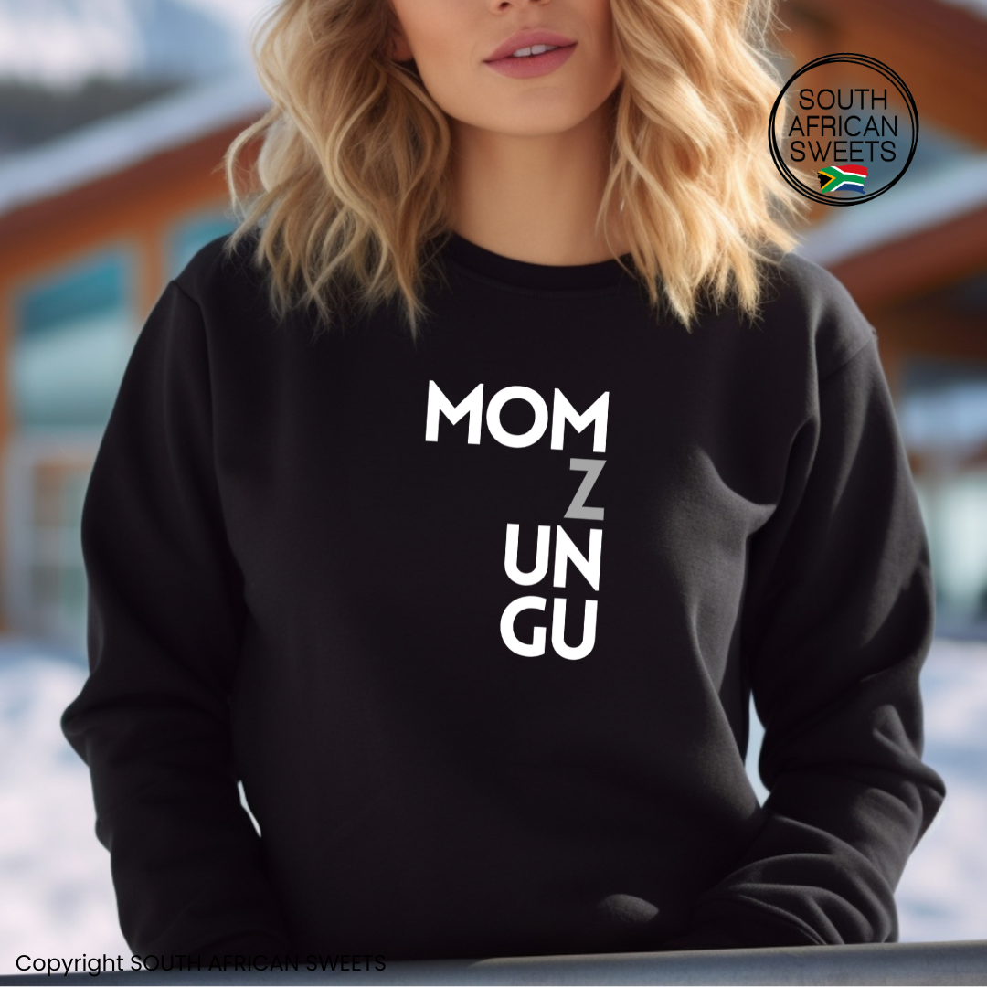 SWEATSHIRT Zambia Lusaka Mission (Black-Azungu Mom)