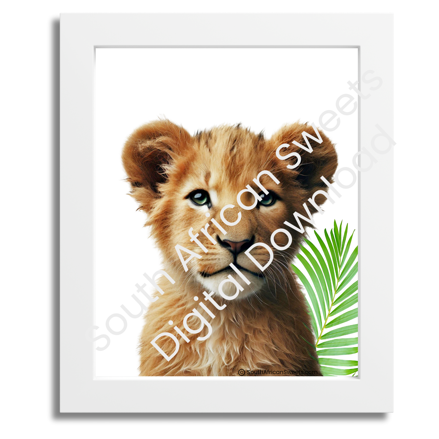 Safari BIG FIVE Nursery Set of Five Baby Animal Images (8x10 inch Printable Poster Digital Download)