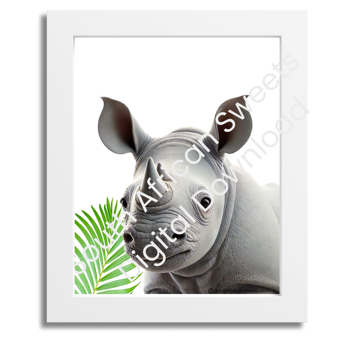 Safari BIG FIVE Nursery Set of Five Baby Animal Images (8x10 inch Printable Poster Digital Download)