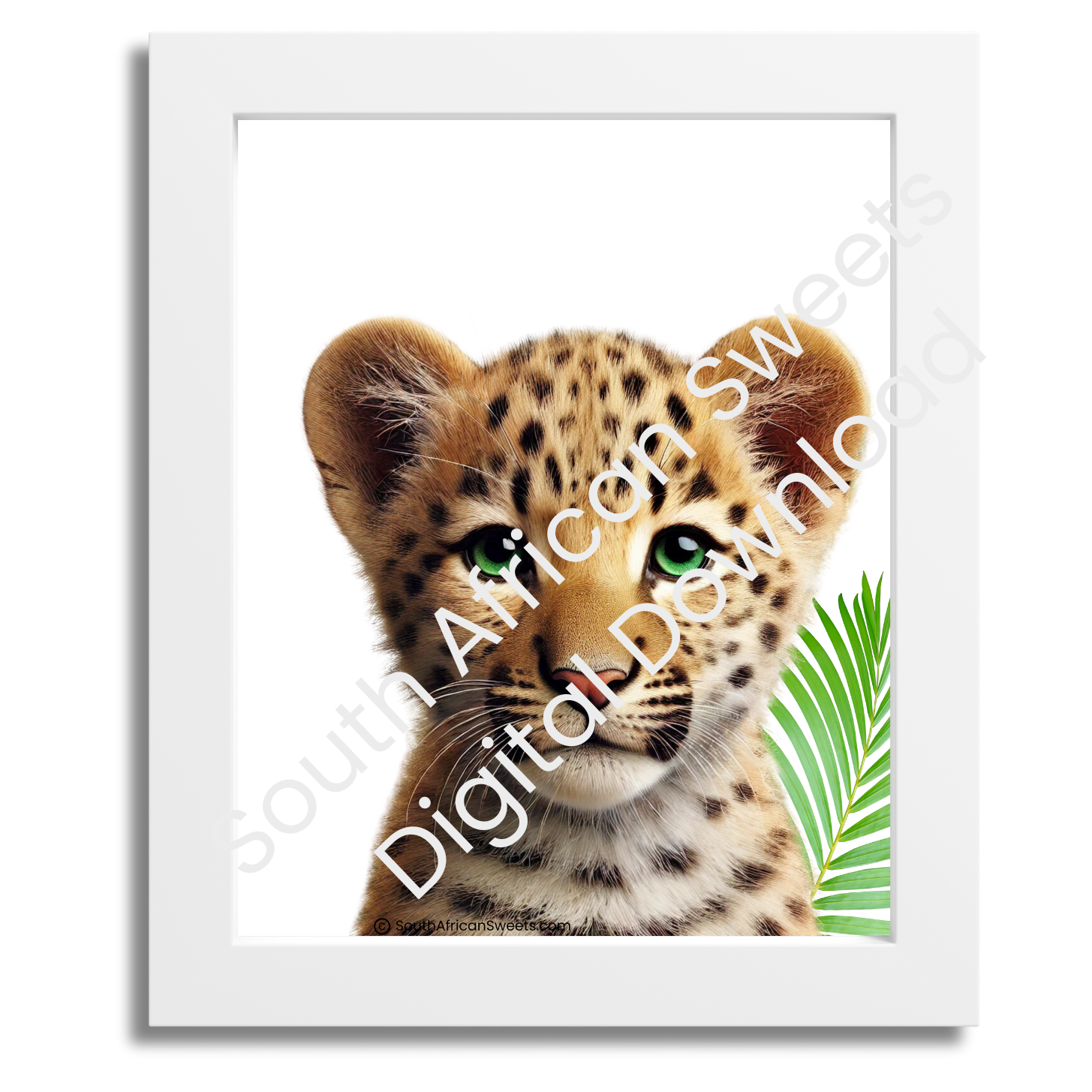 Safari BIG FIVE Nursery Set of Five Baby Animal Images (8x10 inch Printable Poster Digital Download)