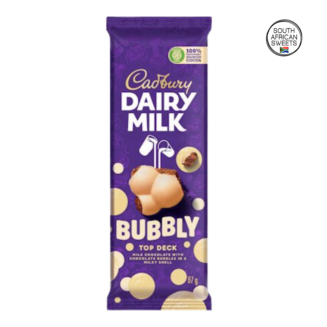 CADBURY Bubbly Top Deck Slab 87g South African Sweets