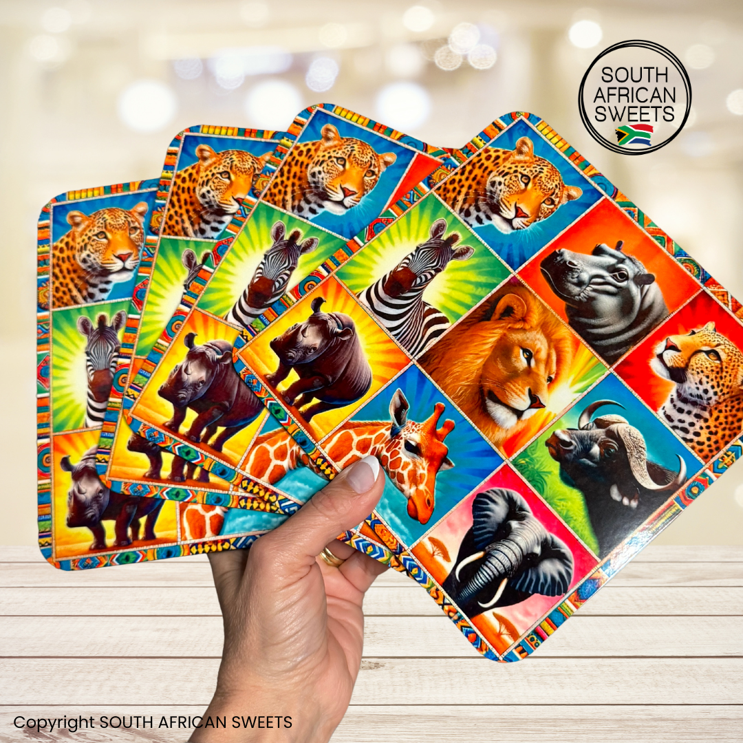 Heat Resistant PLACEMATS Exclusive Graphic African Animal Design - Set of 4