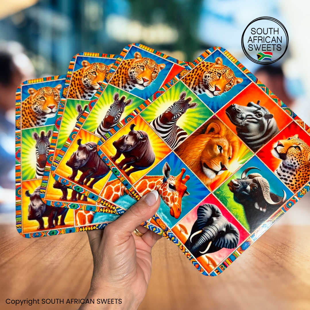 Heat Resistant PLACEMATS Exclusive Graphic African Animal Design - Set of 4