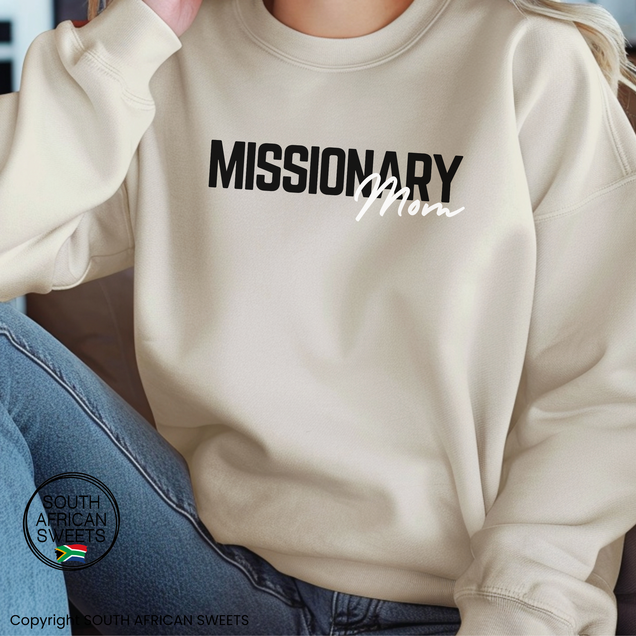 SWEATSHIRT Missionary Mom (Sand)