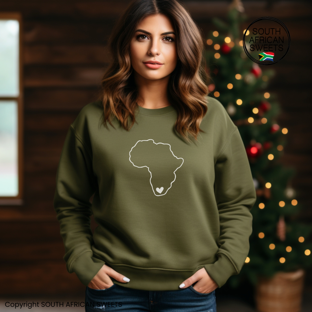SWEATSHIRT Africa Heart (White Design)