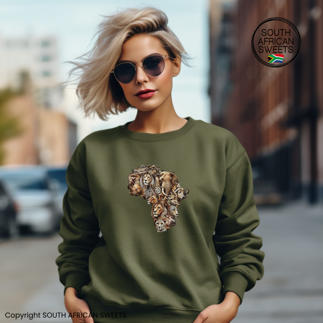 SWEATSHIRT Africa Animal Map