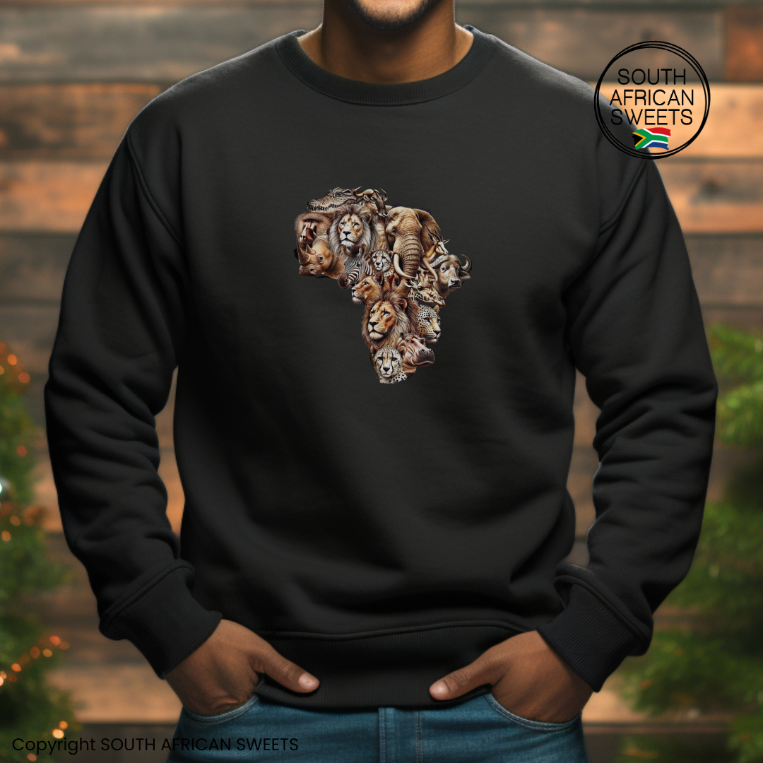 SWEATSHIRT Africa Animal Map