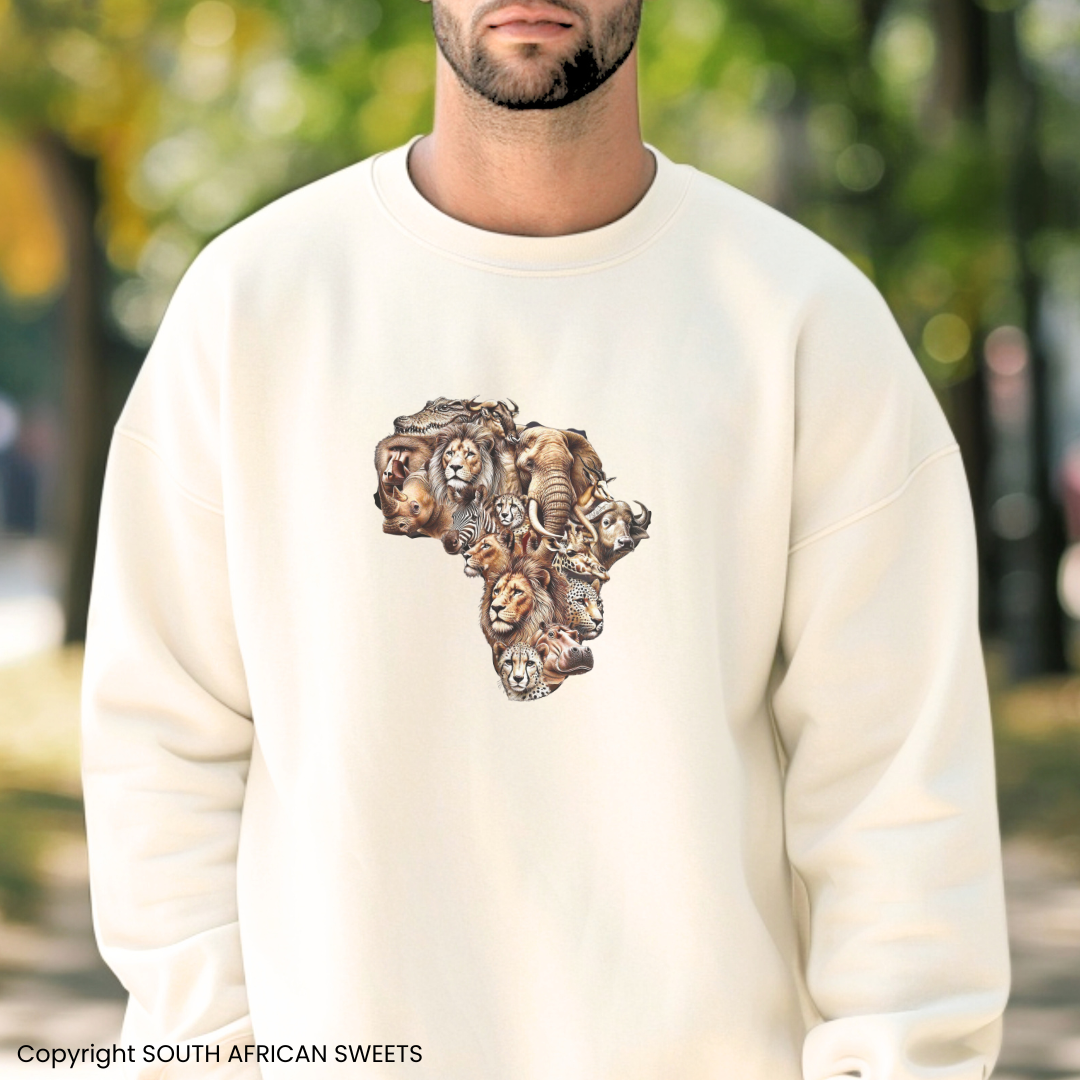 SWEATSHIRT Africa Animal Map