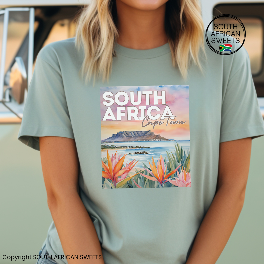 T-SHIRT Sea Foam (South Africa Cape Town Table Mountain)