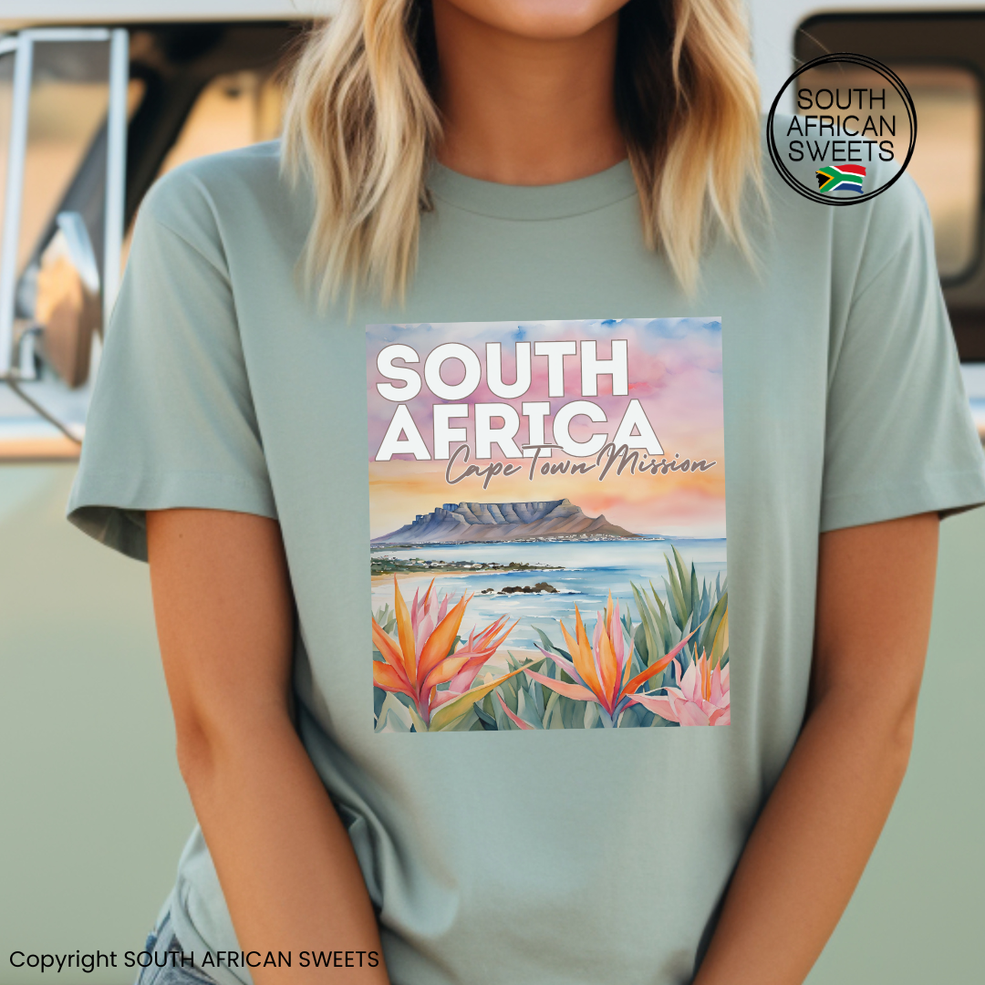 T-SHIRT South Africa Cape Town Mission (Sea Foam-Table Mountain)