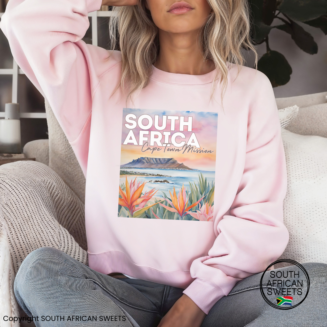 SWEATSHIRT South Africa Cape Town Mission (Pink-Table Mountain)