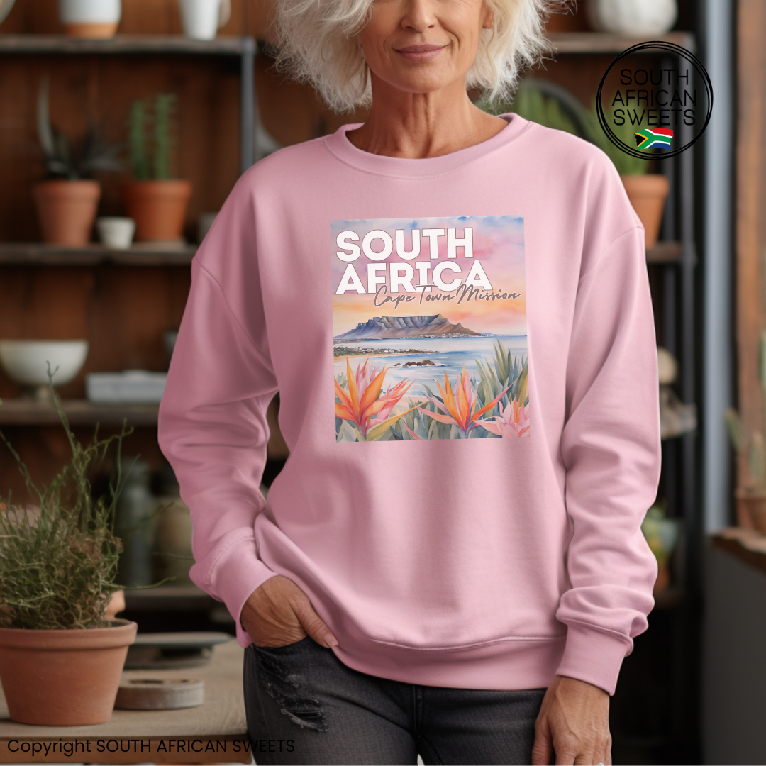 SWEATSHIRT South Africa Cape Town Mission (Pink-Table Mountain)