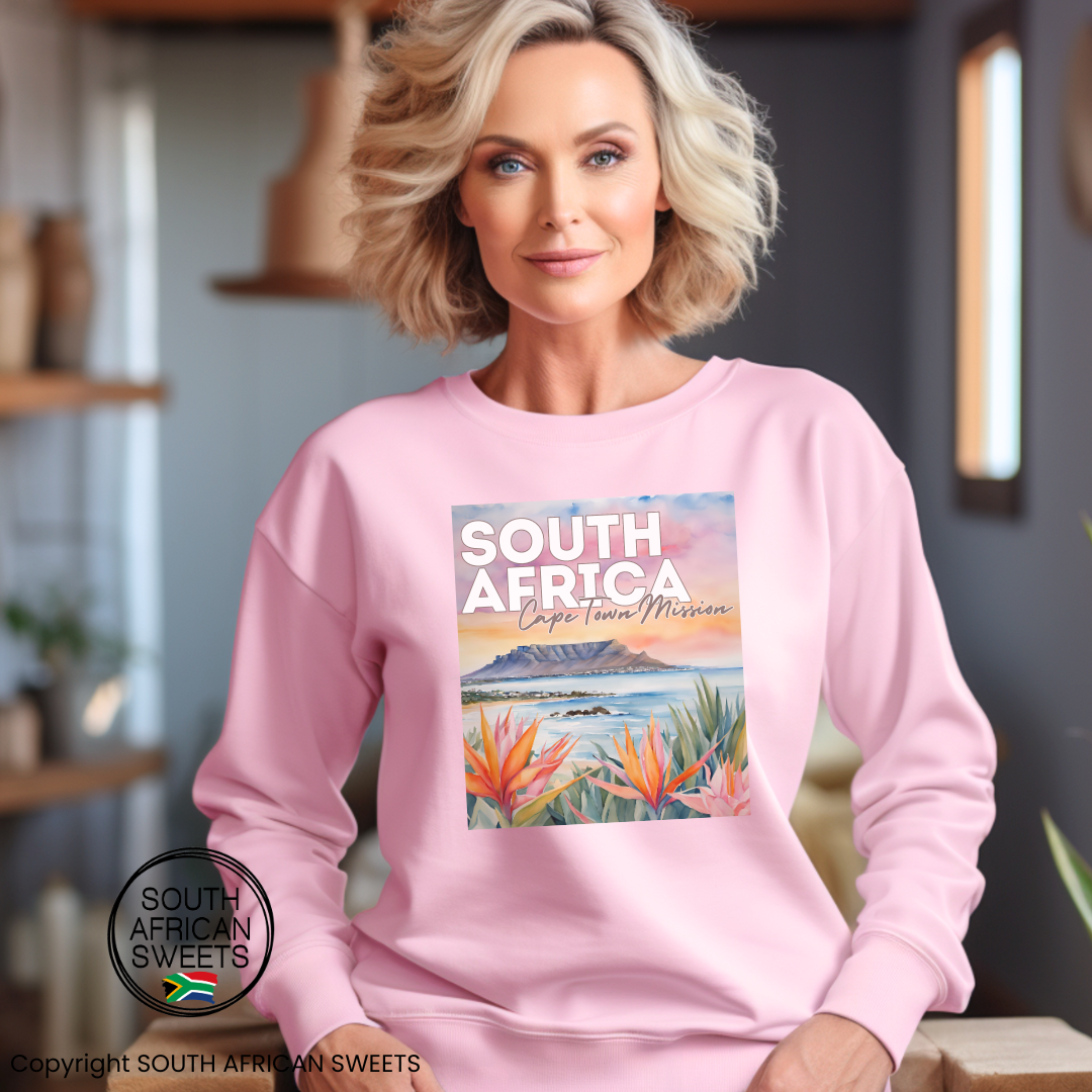 SWEATSHIRT South Africa Cape Town Mission (Pink-Table Mountain)