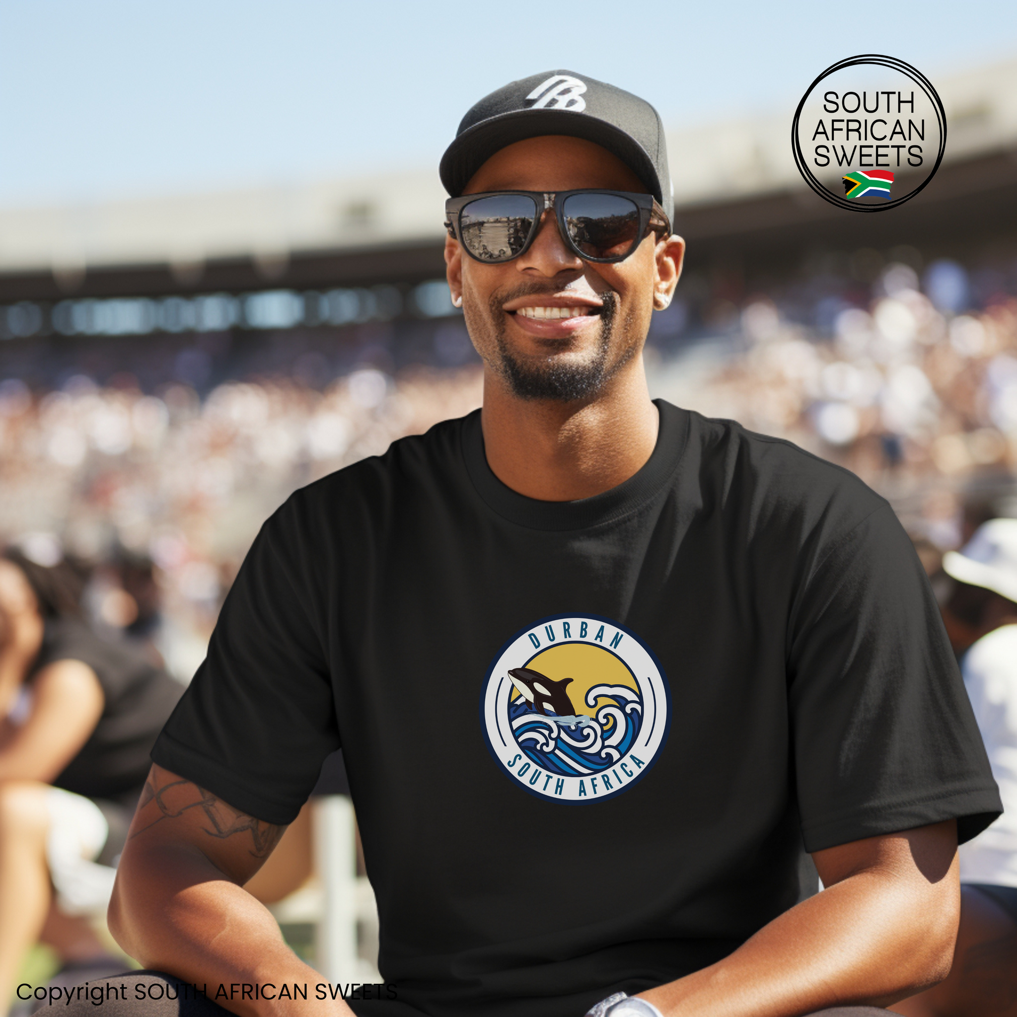 T-SHIRT Durban Wave Orca South Africa Circle