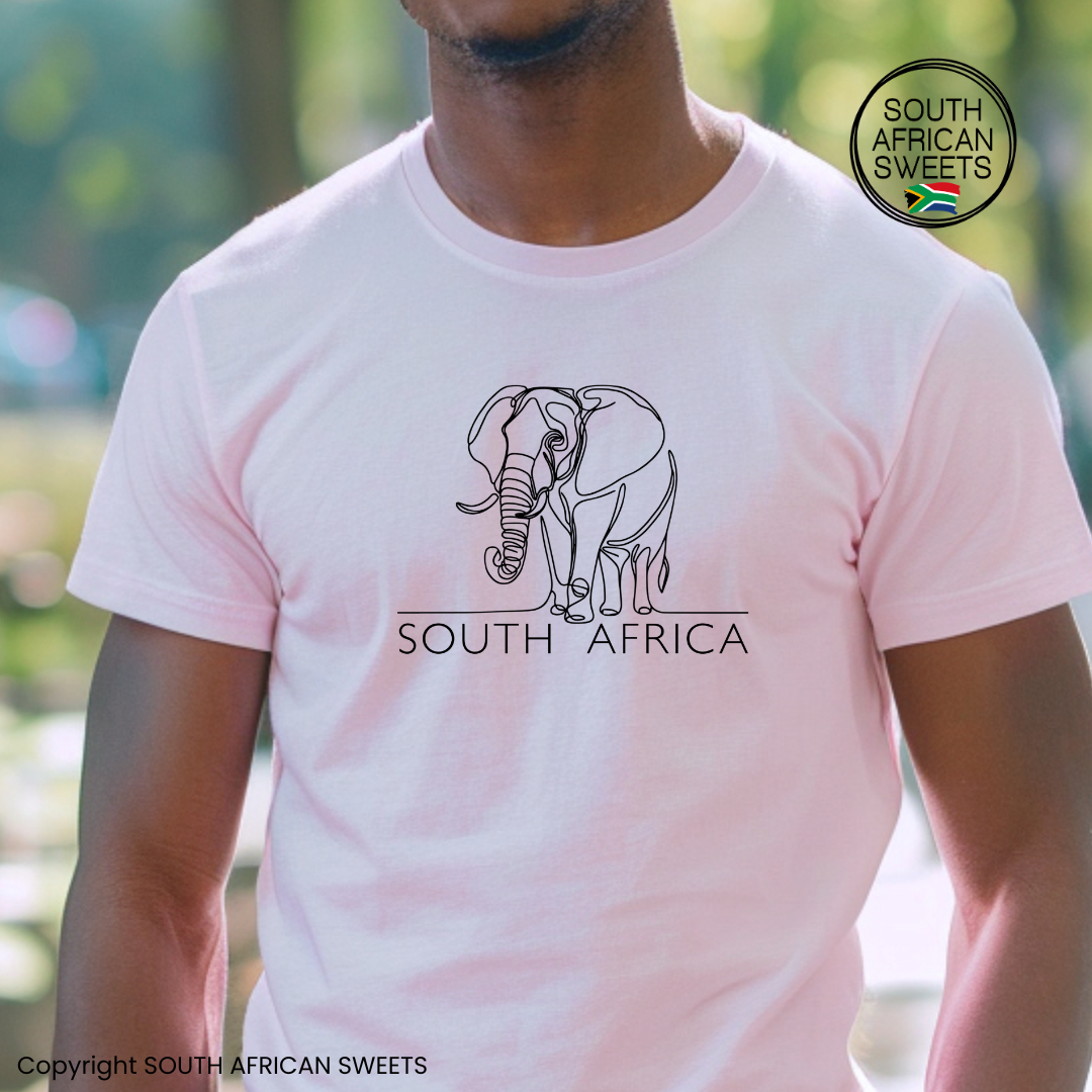 T-SHIRT Line Art ELEPHANT South Africa