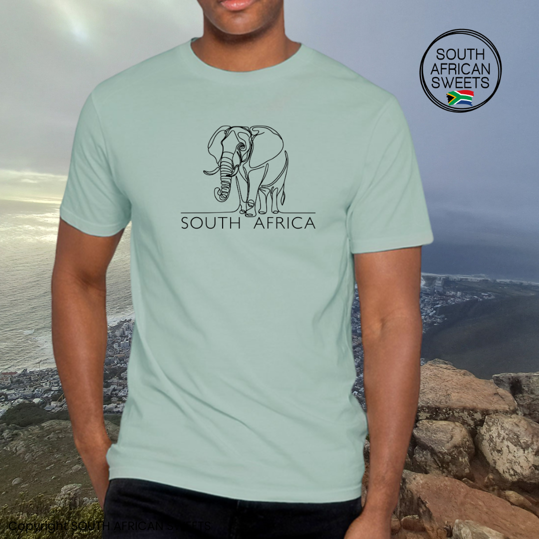 T-SHIRT Line Art ELEPHANT South Africa