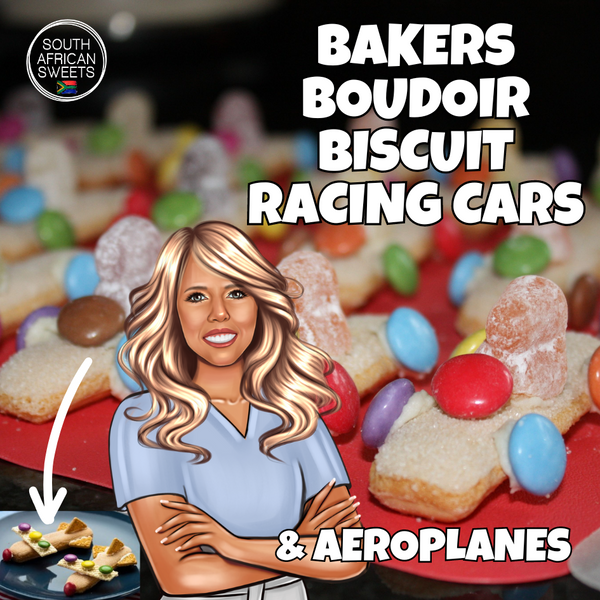 Boudoir Biscuit (Finger Biscuit) Racing Cars & Aeroplanes