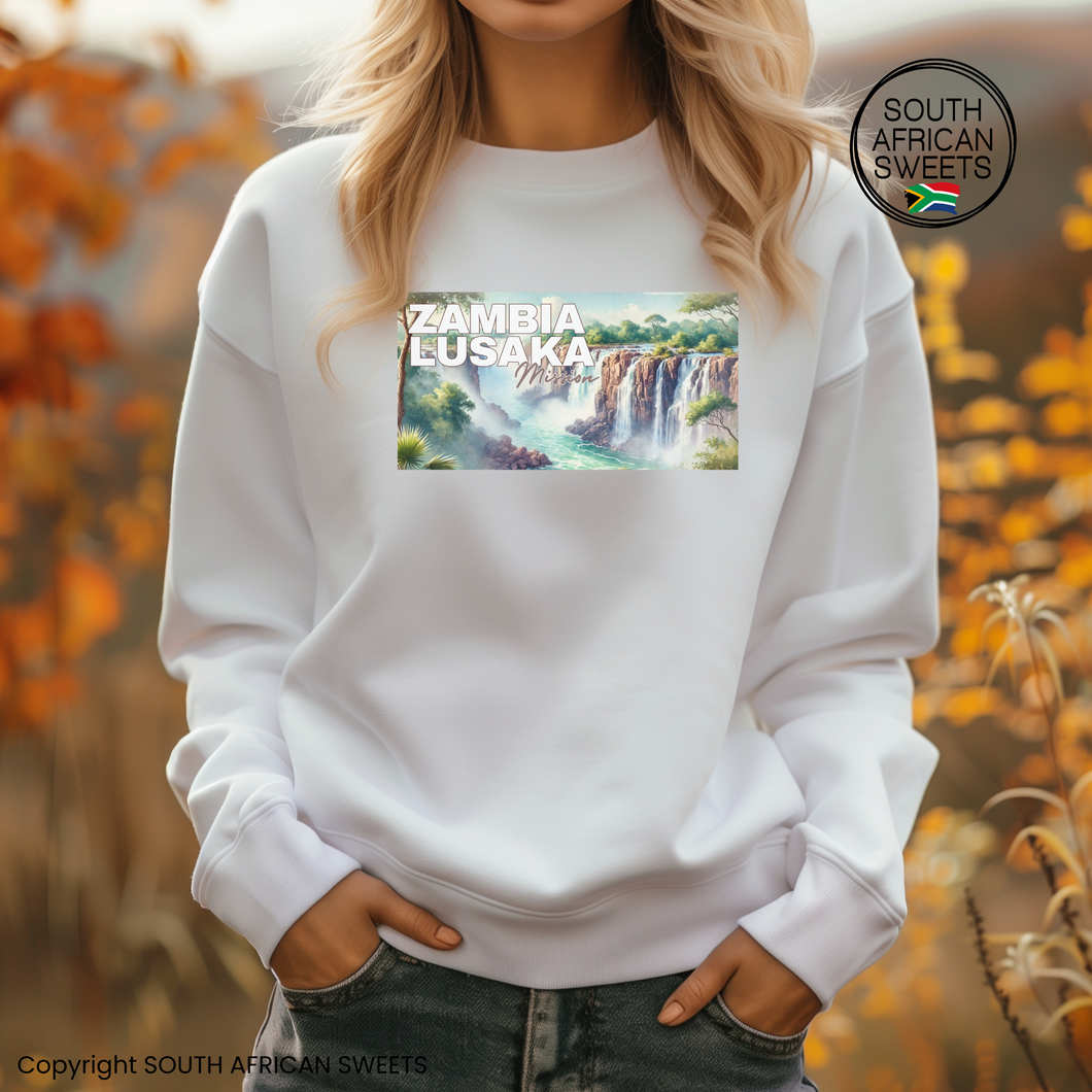 Zambia Lusaka Mission SWEATSHIRT - White