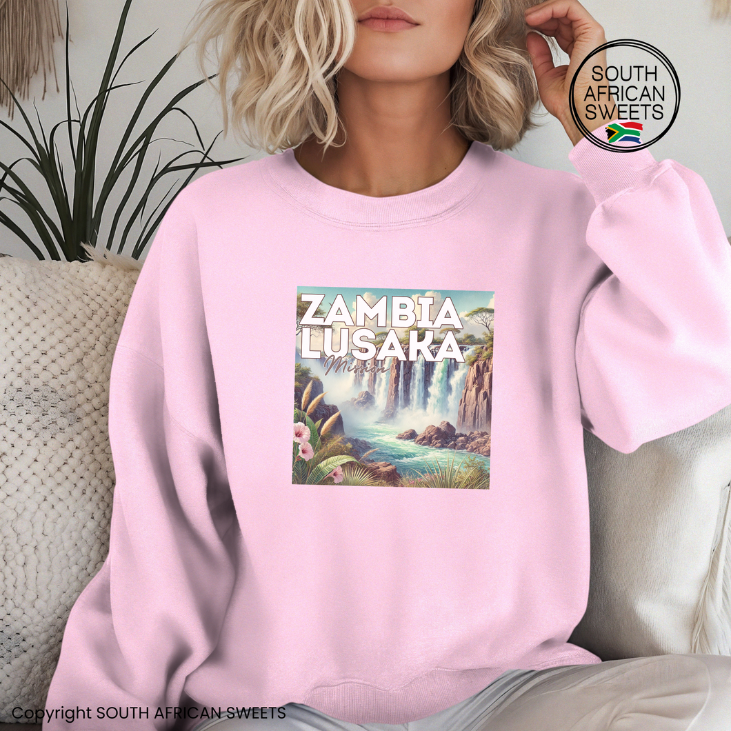 Zambia Lusaka Mission SWEATSHIRT - Light Pink