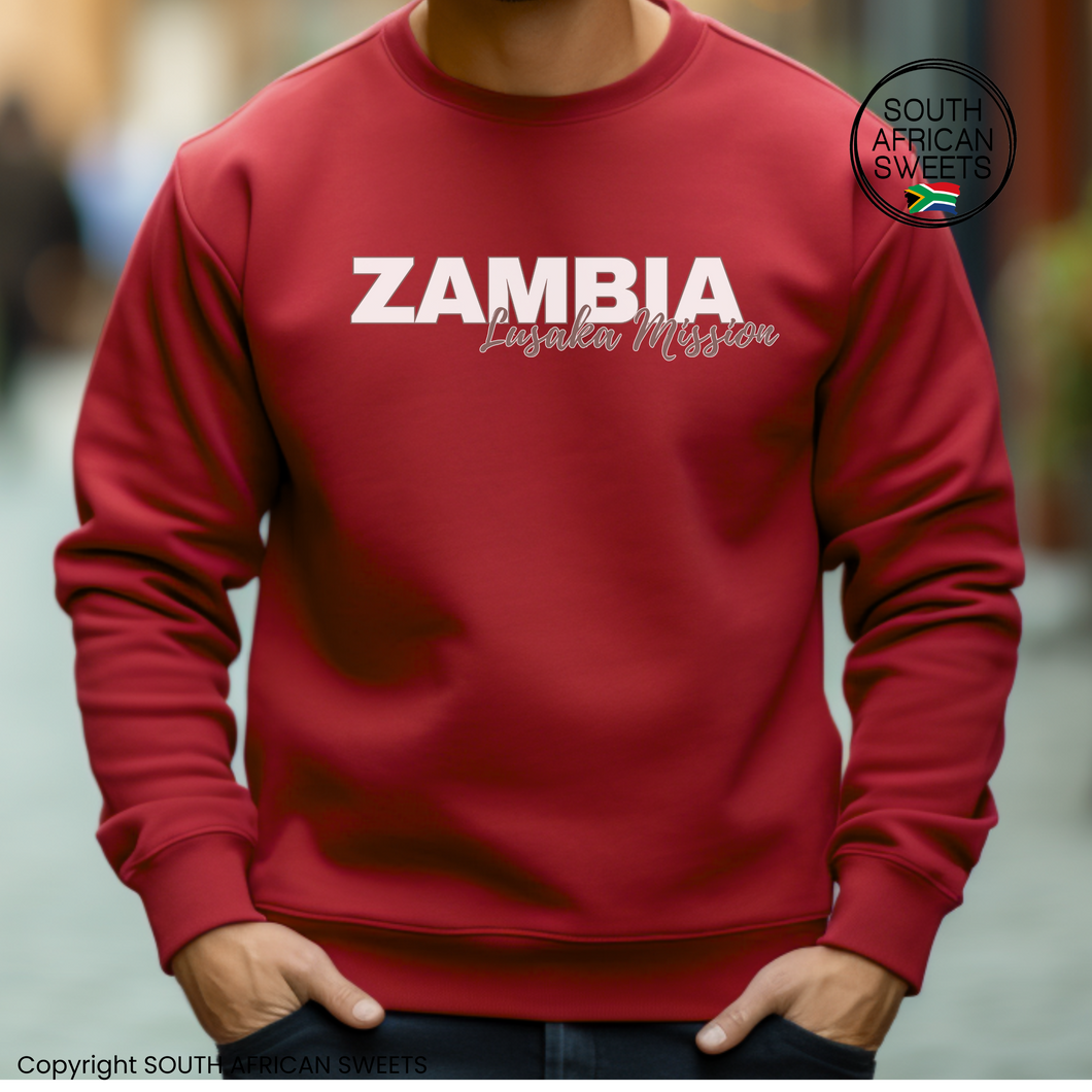 Zambia Lusaka Mission SWEATSHIRT - Cherry Red