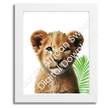 Load image into Gallery viewer, Safari Nursery Set of Four Baby Animal Images (8x10 inch Printable Poster Digital Download) (Set 2)
