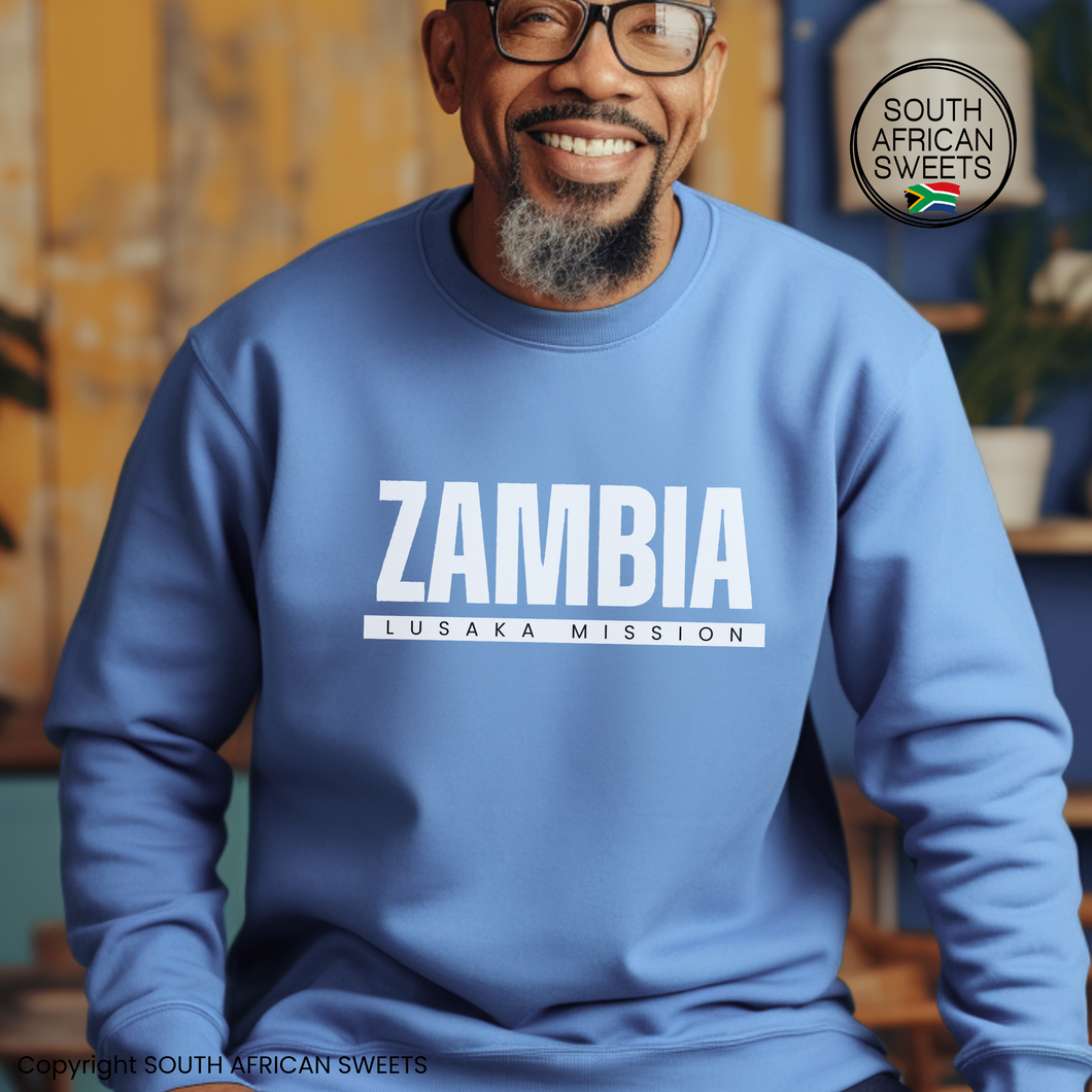 Zambia Lusaka Mission SWEATSHIRT - Carolina Blue