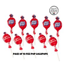 Load image into Gallery viewer, BEACON Fizz Pop Cherry Flavored Lollipops - Pack of 10
