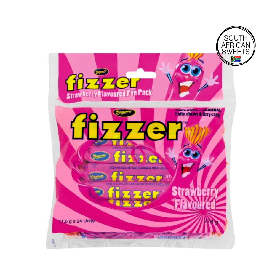 BEACON Fizzer Strawberry Flavour 24 Units (1 Pack) Fun Pack 278g