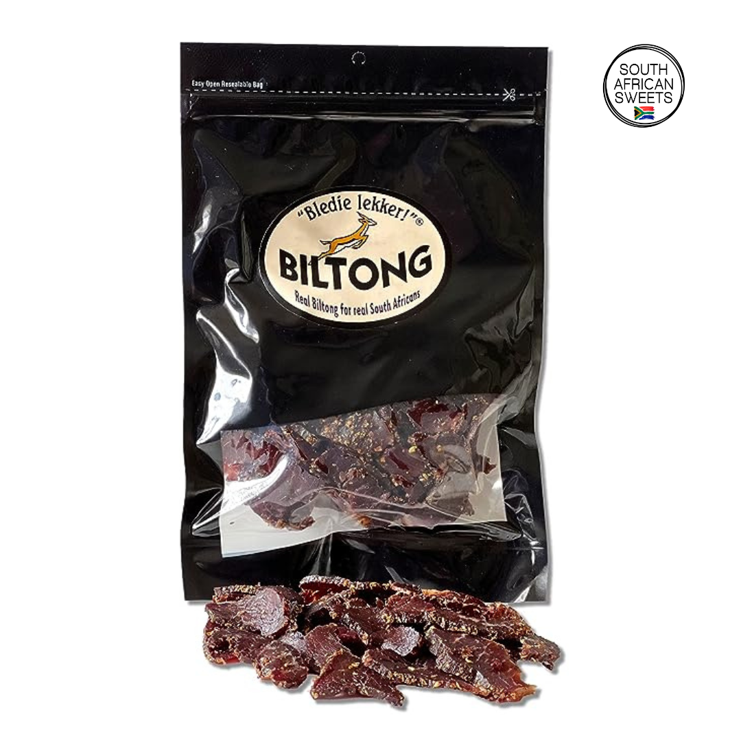 Bledie Lekker Biltong Sliced 8oz Resealable Bag. Best South African ...