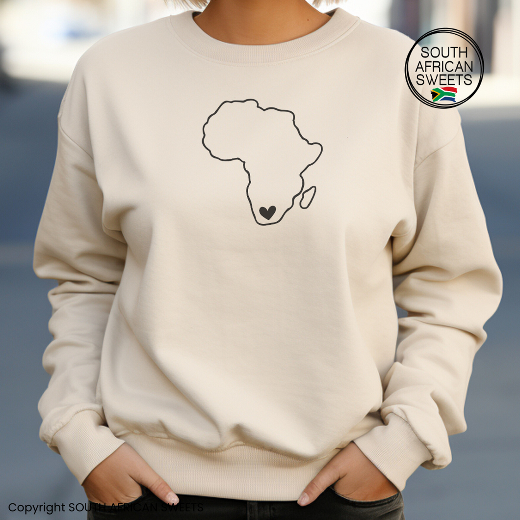 SWEATSHIRT Africa Heart (Sand)