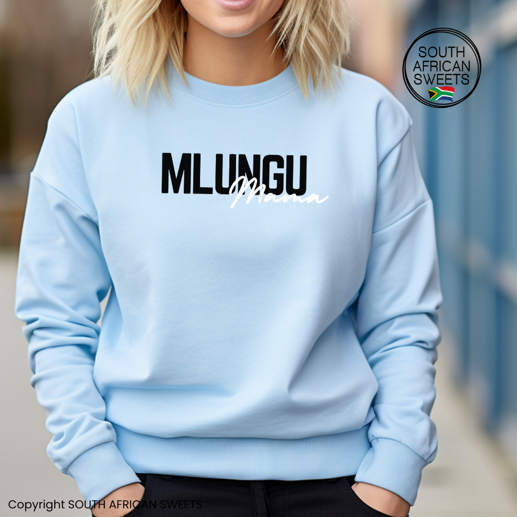 SWEATSHIRT Xhosa-Mlungu Mama (Light Blue)