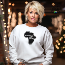 Load image into Gallery viewer, SWEATSHIRT Missionary Mom (White-Map of Africa)
