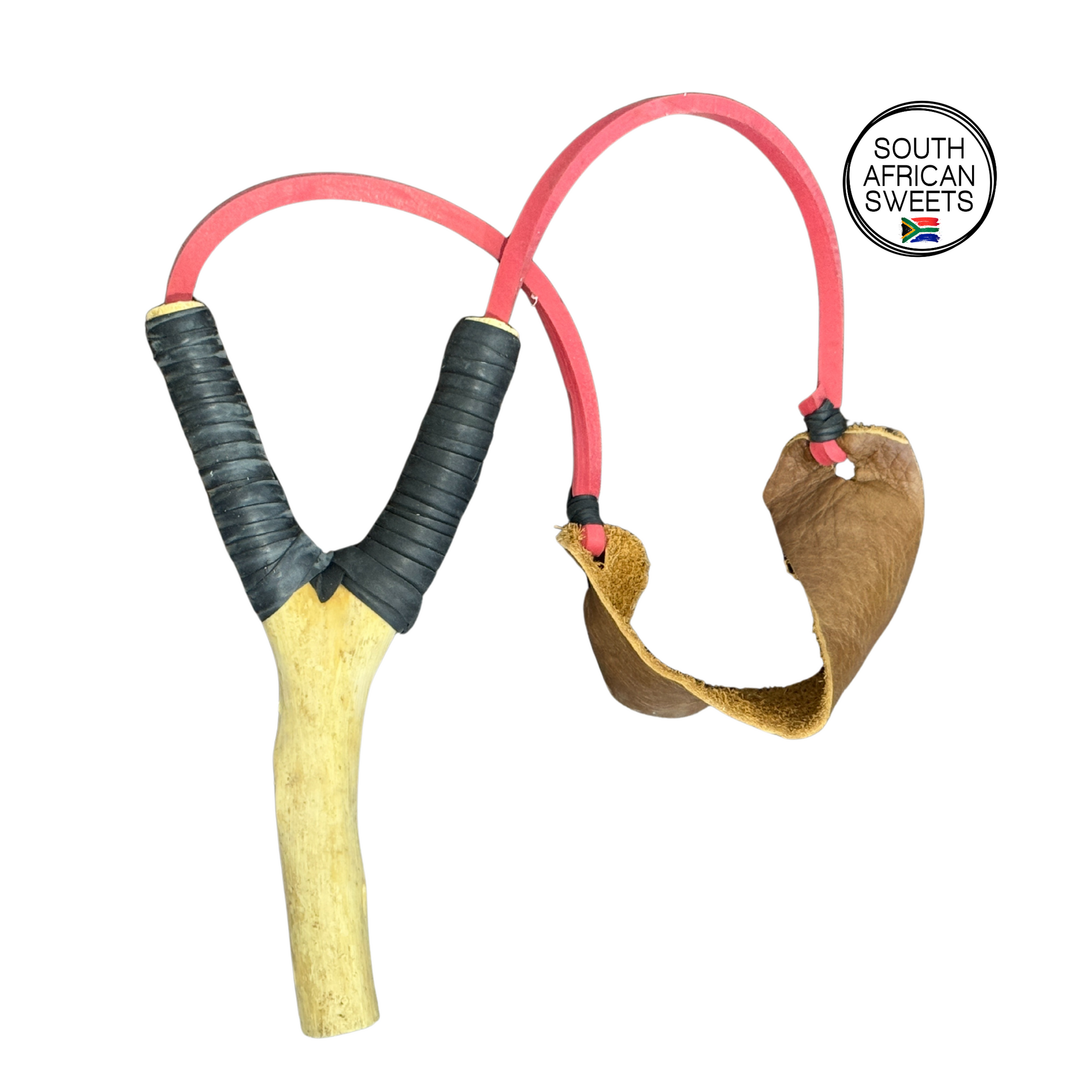 Traditional Wood and Elastic Slingshot
