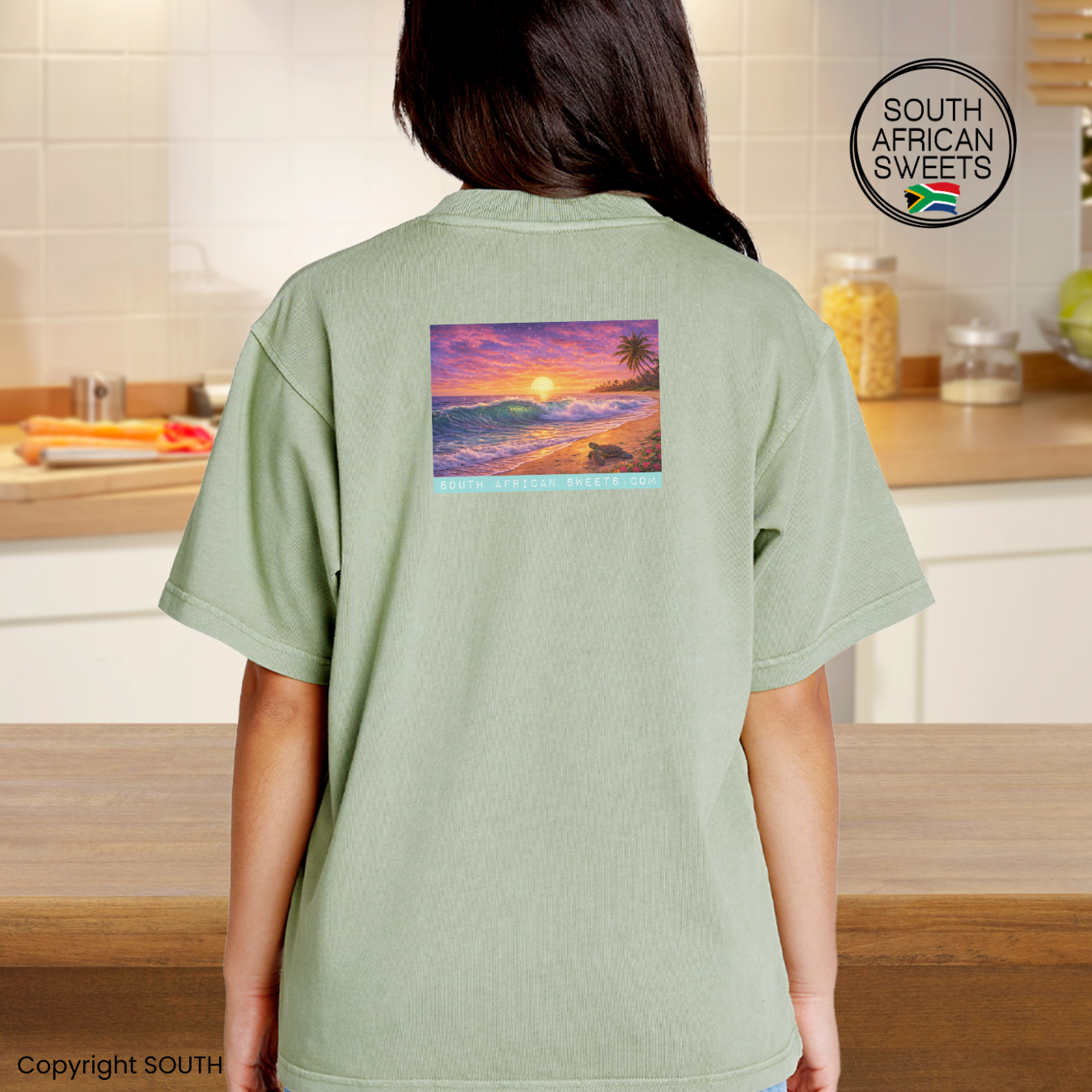 T-SHIRT Beach Turtle Wave Hawaii South Africa