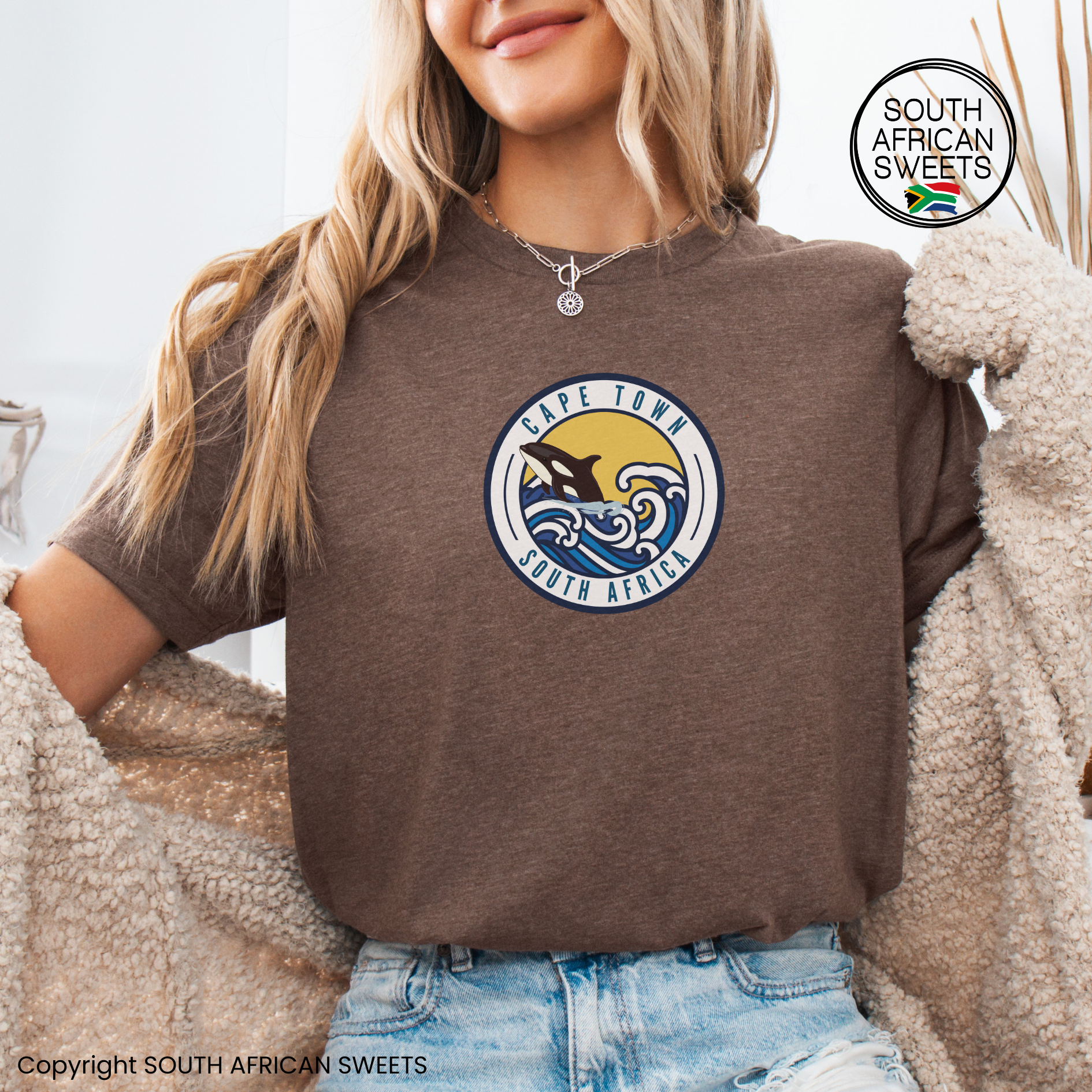 T-SHIRT Cape Town Wave Orca South Africa Circle (Copy)