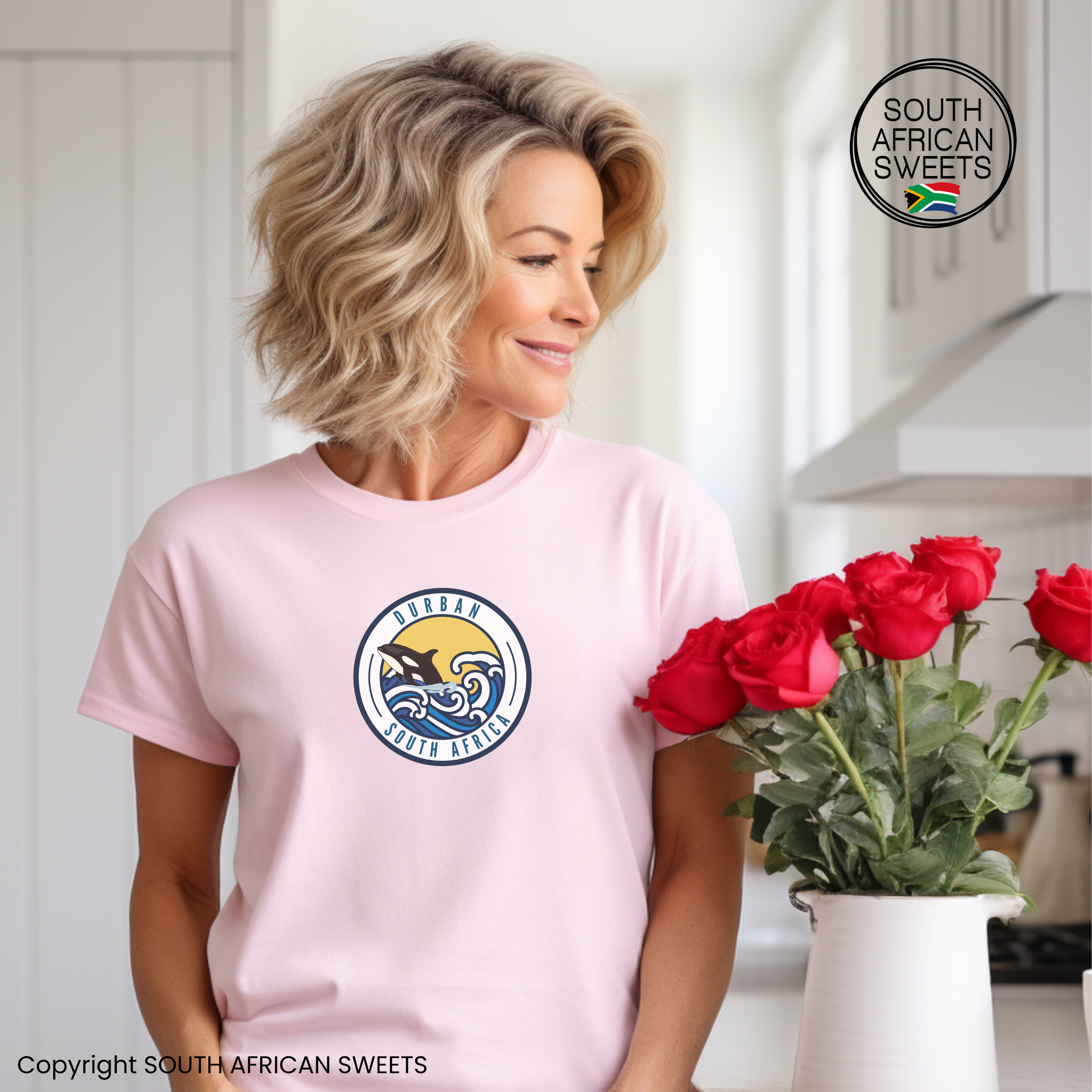 T-SHIRT Durban Wave Orca South Africa Circle