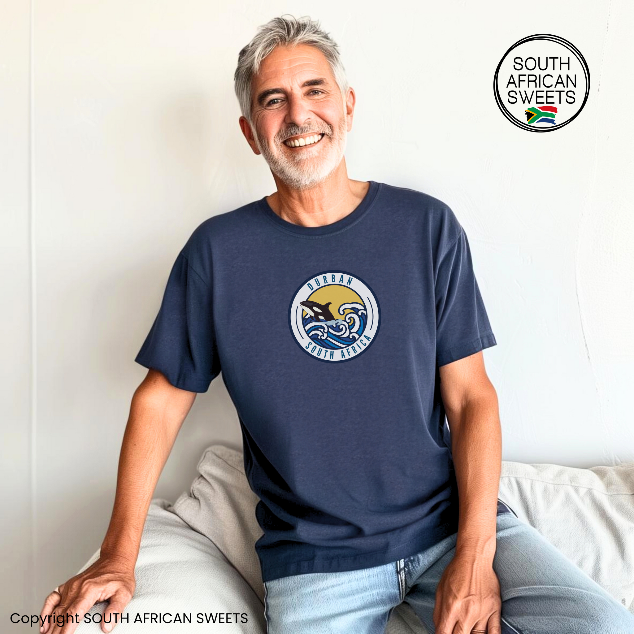 T-SHIRT Durban Wave Orca South Africa Circle