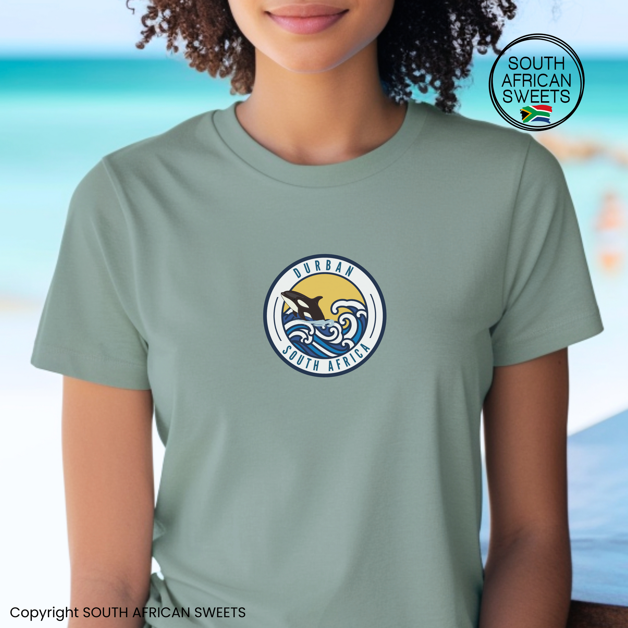 T-SHIRT Durban Wave Orca South Africa Circle