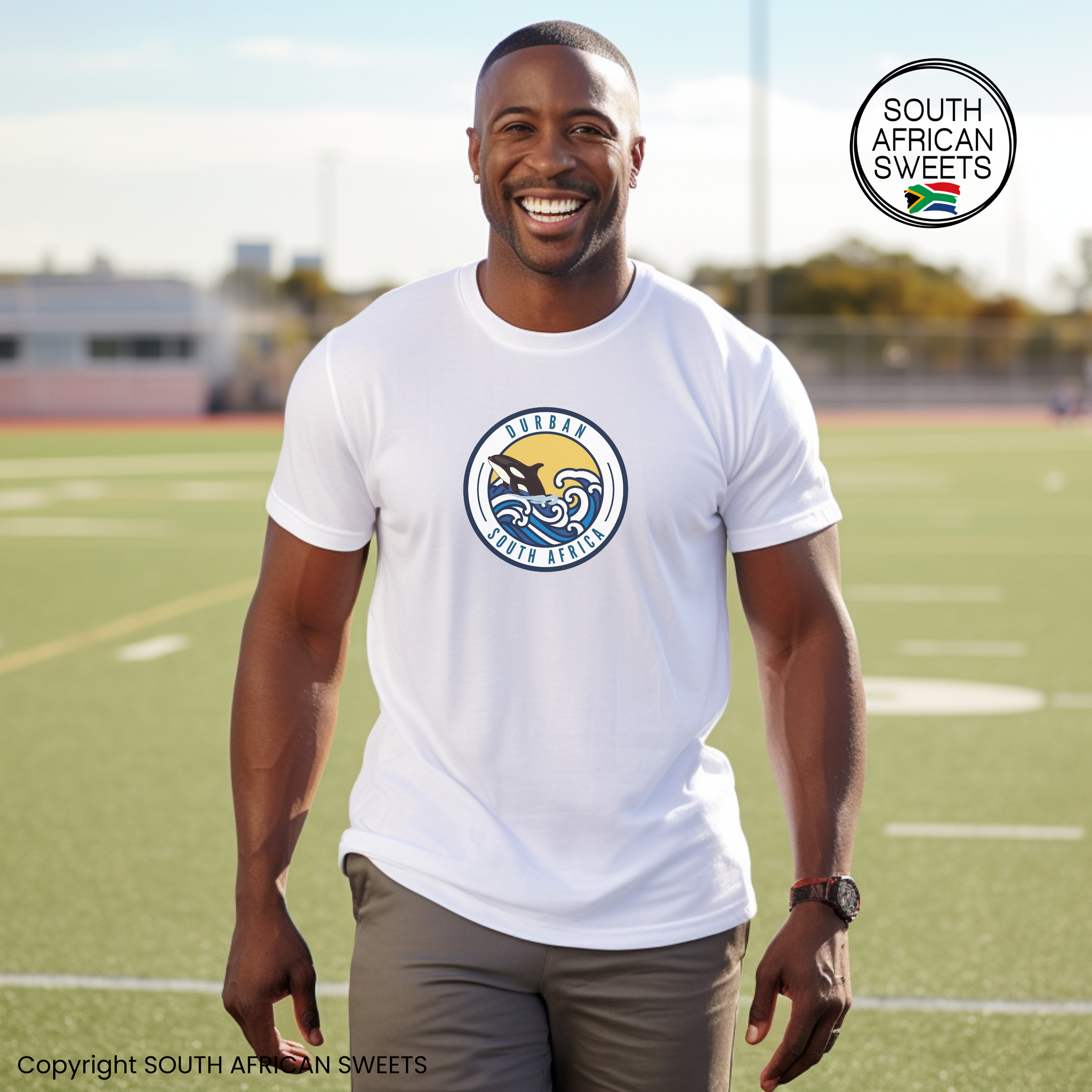T-SHIRT Durban Wave Orca South Africa Circle