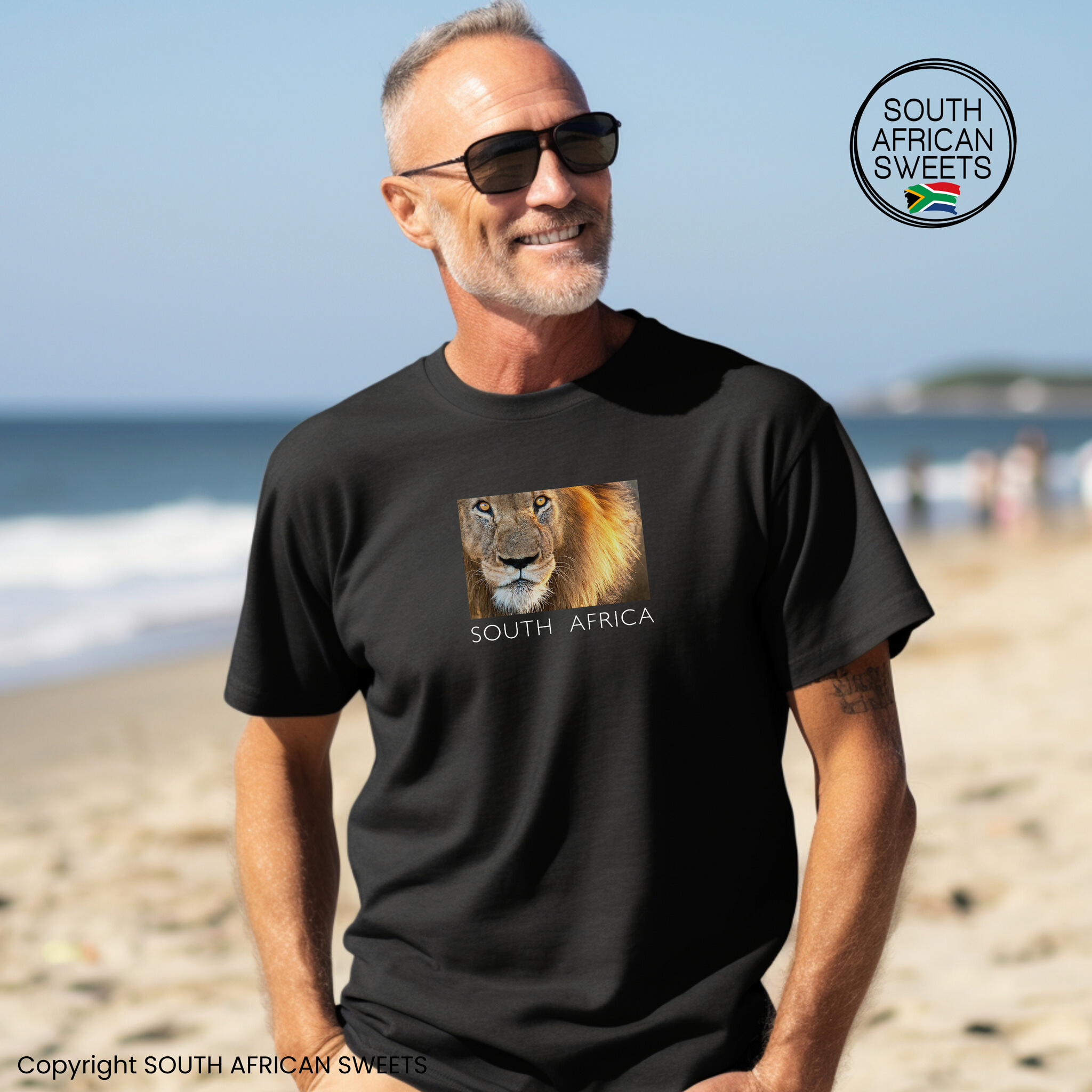 T-SHIRT Lion South Africa Words