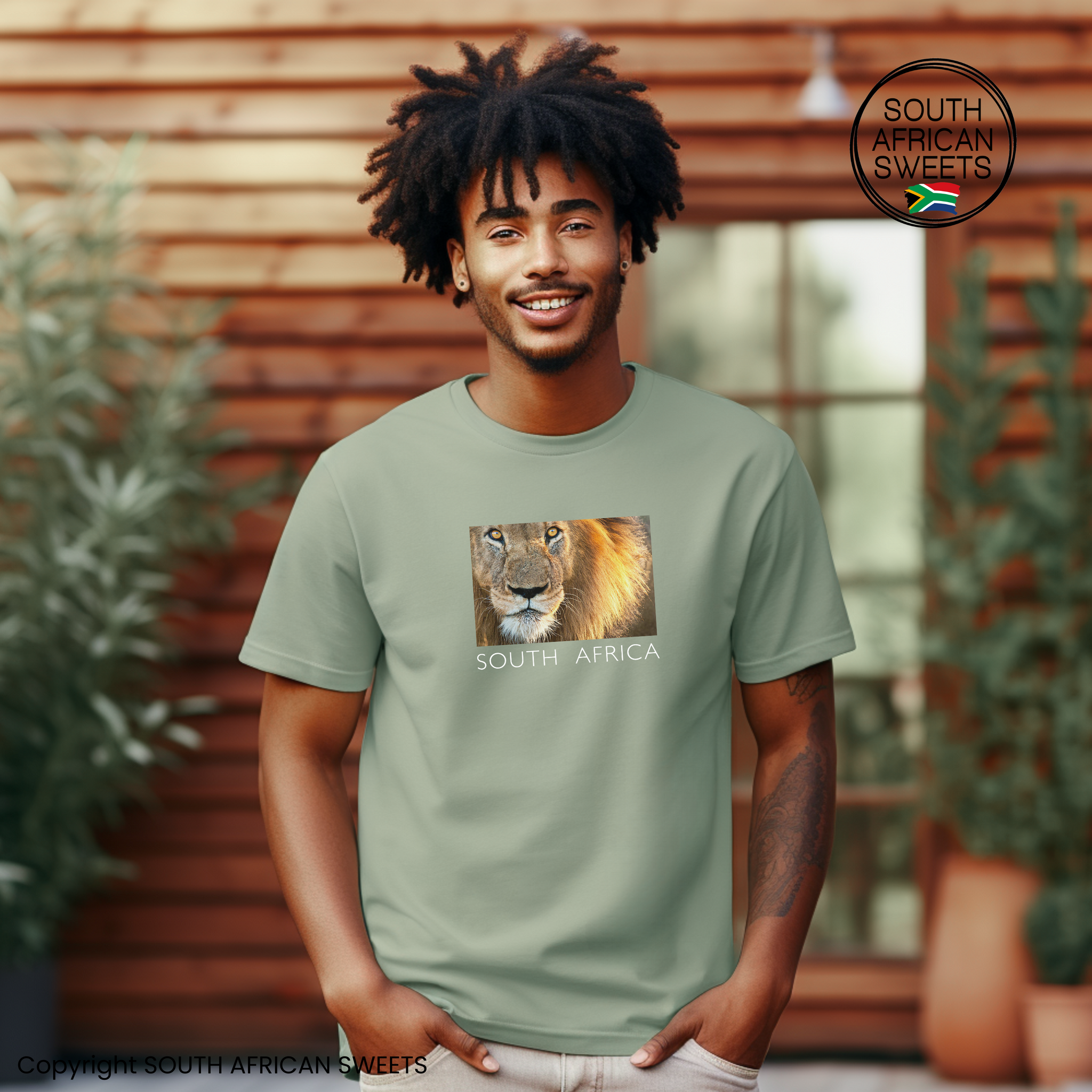 T-SHIRT Lion South Africa Words