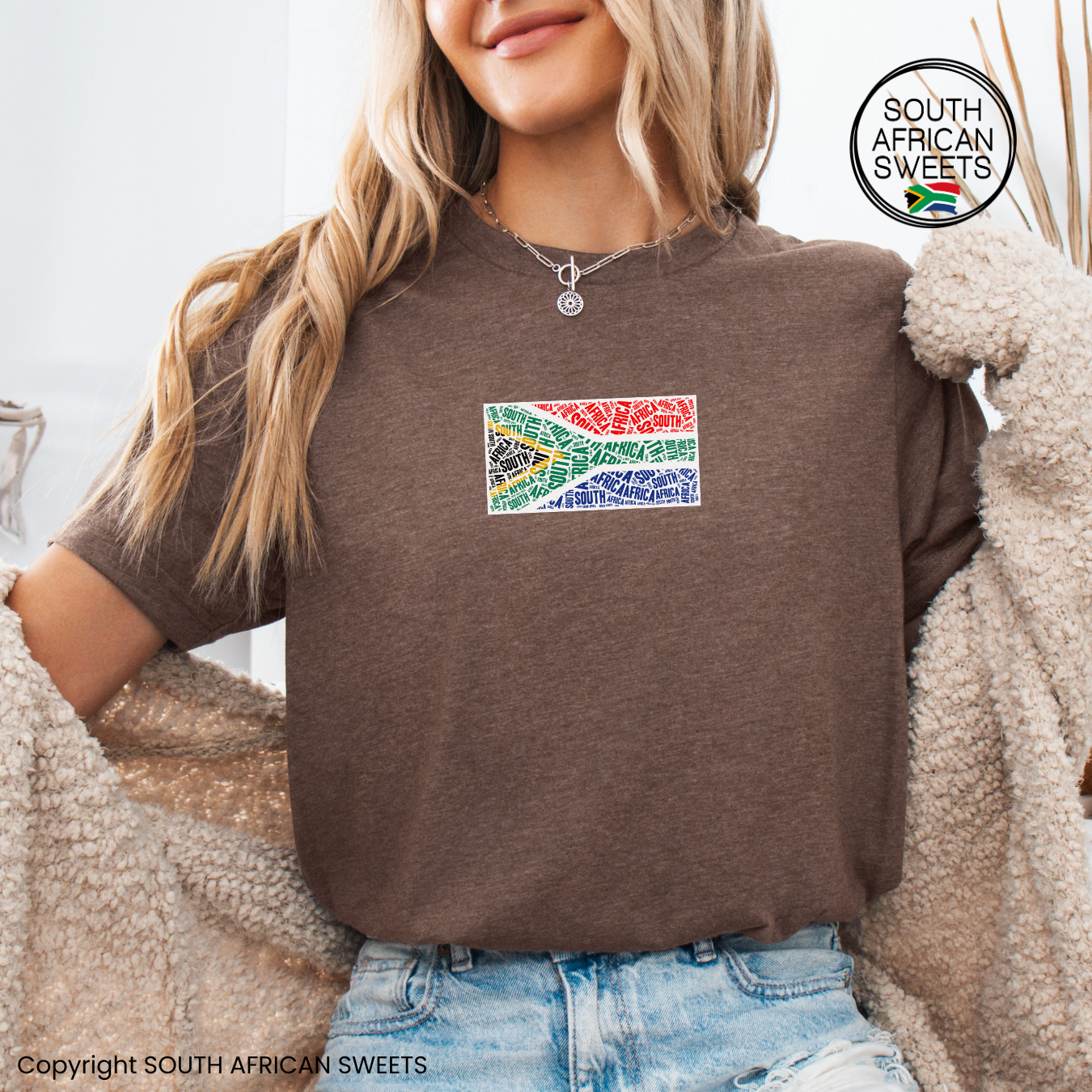 T-SHIRT Words South African Flag