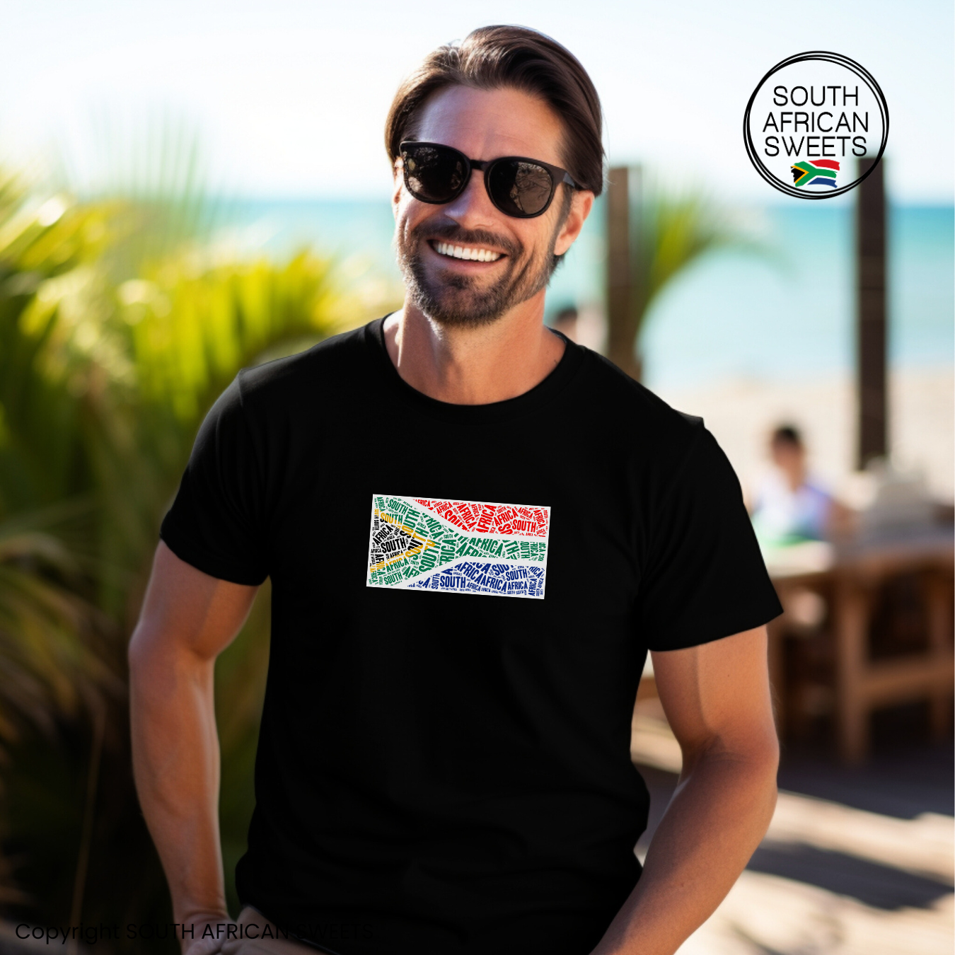 T-SHIRT Words South African Flag