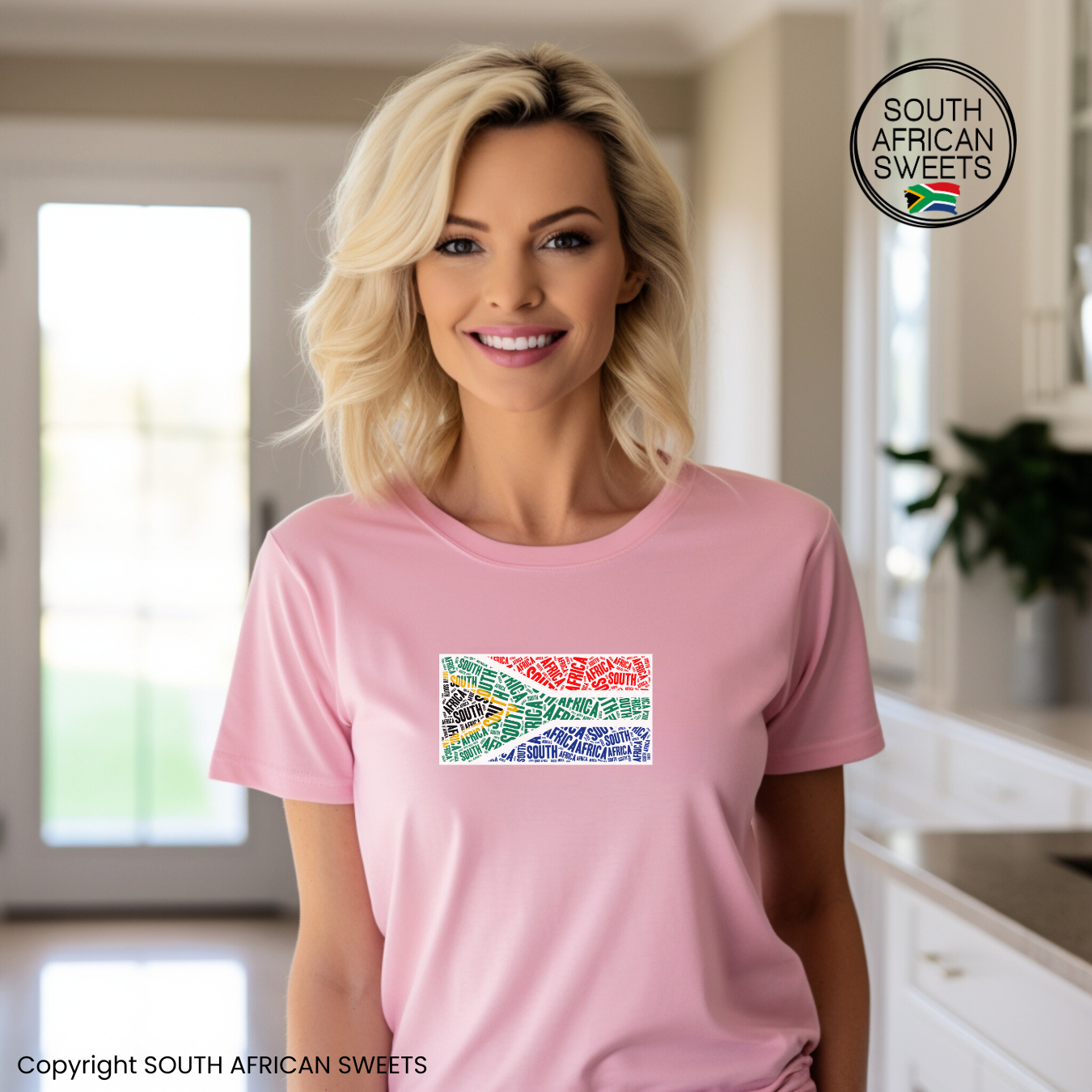 T-SHIRT Words South African Flag