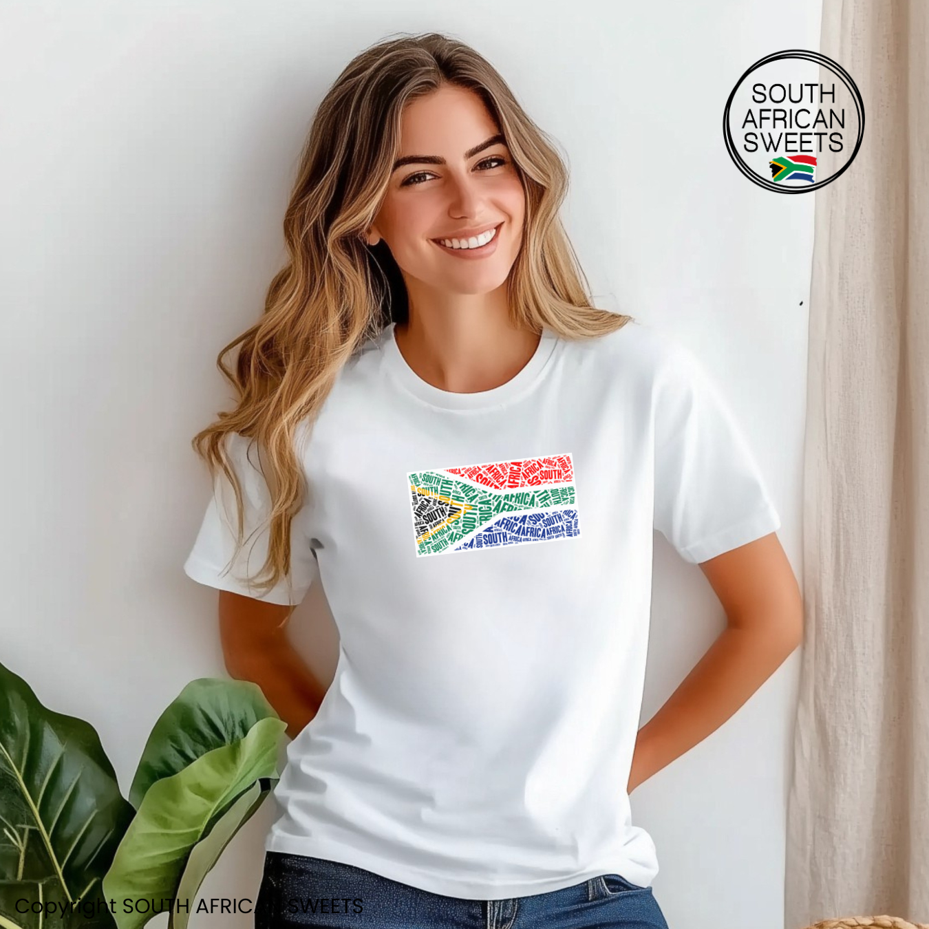T-SHIRT Words South African Flag